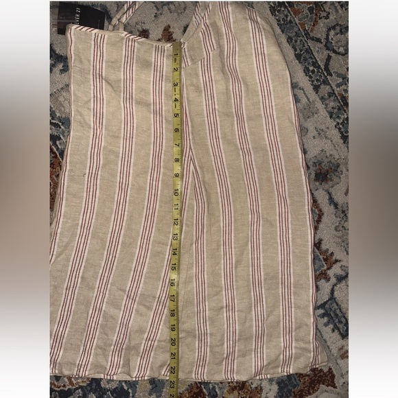 NWT Forever 21 Button Front Mini Woven Sundress Striped Linen Rayon - Picture 7 of 7